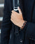 Brown Striped Agate Macramé Bracelet - Premium Mens Bead Bracelet - Lukze