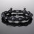 Triple Black Shamballa Bracelet - Premium Mens Bead Bracelet - Lukze